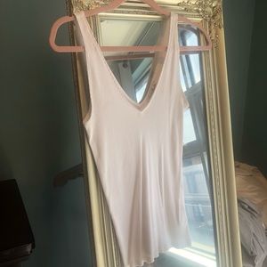 Express one eleven double v neck ribbed tank